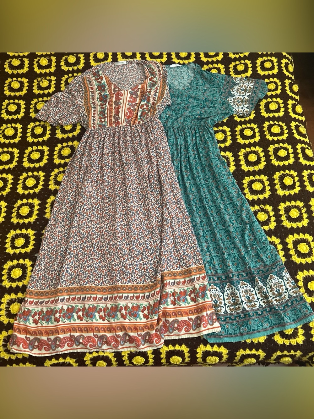 Bundle Women’s Bohemian Floral Print Maxi Dresses Summer Casual Beach Dresses